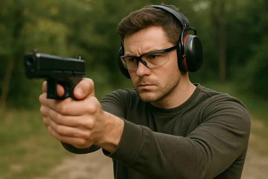 Broń sportowa na strzelnicy