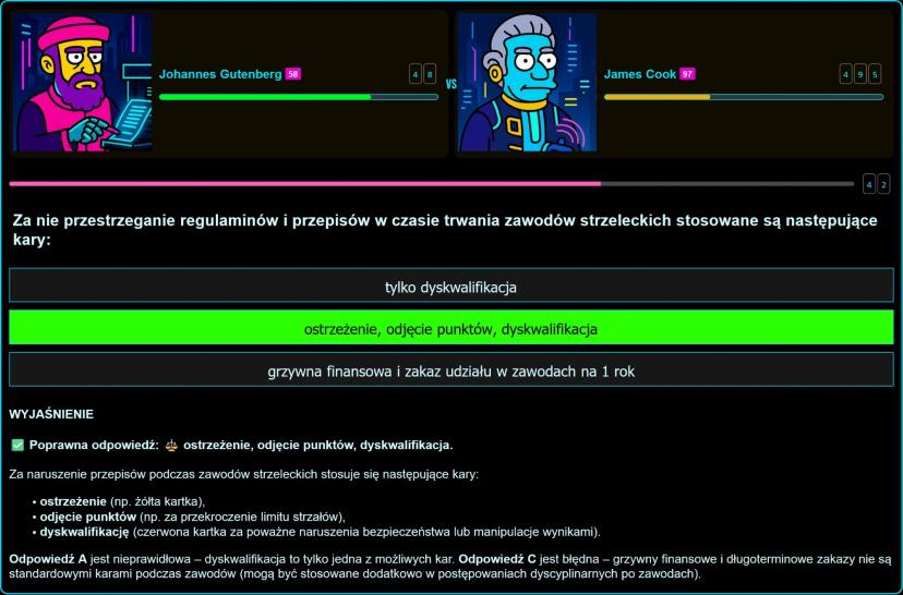 Kary za nieprzestrzeganie regulaminu na zawodach strzeleckich - pytanie egzaminacyjne