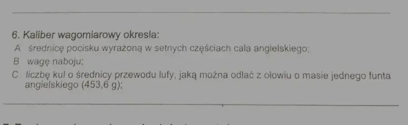 Kaliber wagomiarowy określa