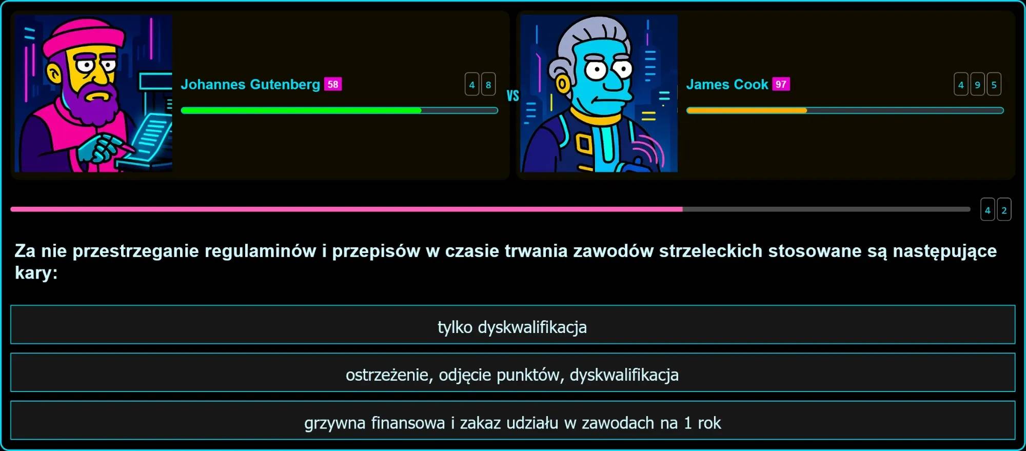 Kary za nieprzestrzeganie regulaminu na zawodach strzeleckich - pytanie egzaminacyjne