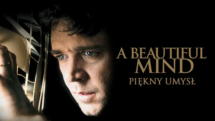 Russell Crowe jako John Nash w scenie z filmu Piękny Umysł