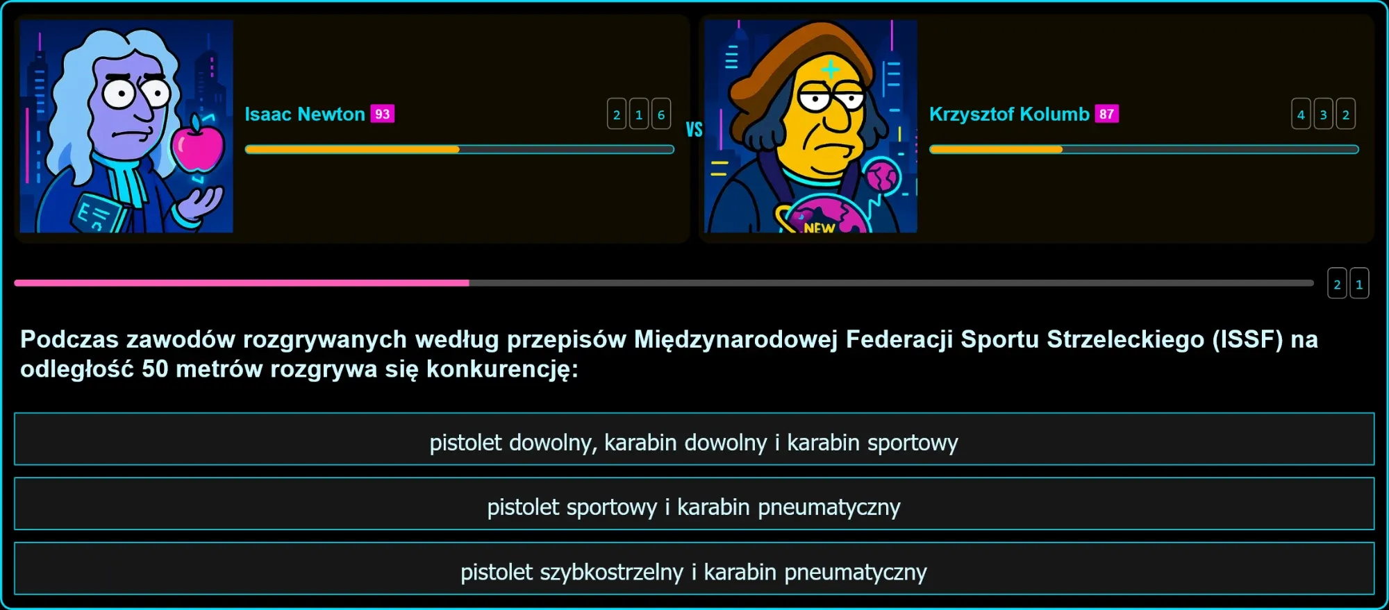 Zawodnik strzelający z karabinu dowolnego na dystansie 50 metrów