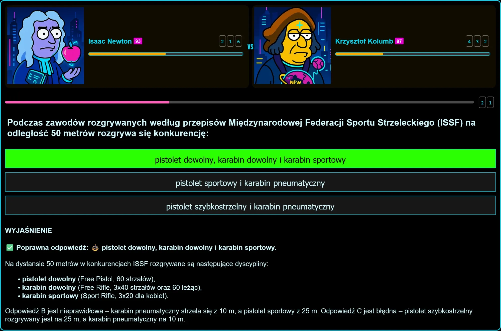 Tarcza strzelecka z zaznaczoną dziesiątką o średnicy 10,4 mm